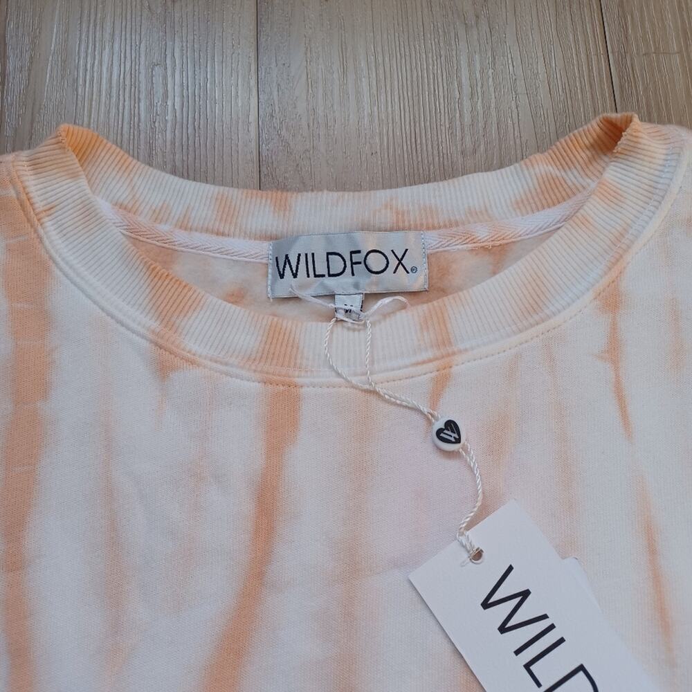 Wildfox Melon Wash Regal Sweatshirt Cropped Tie-Dye Size M NWT - Picture 9 of 9